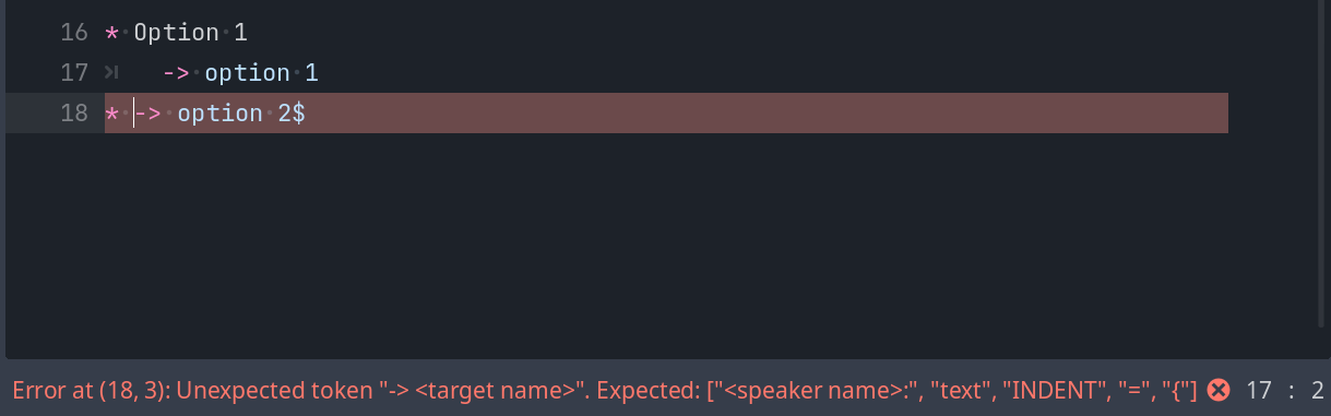 Error example
