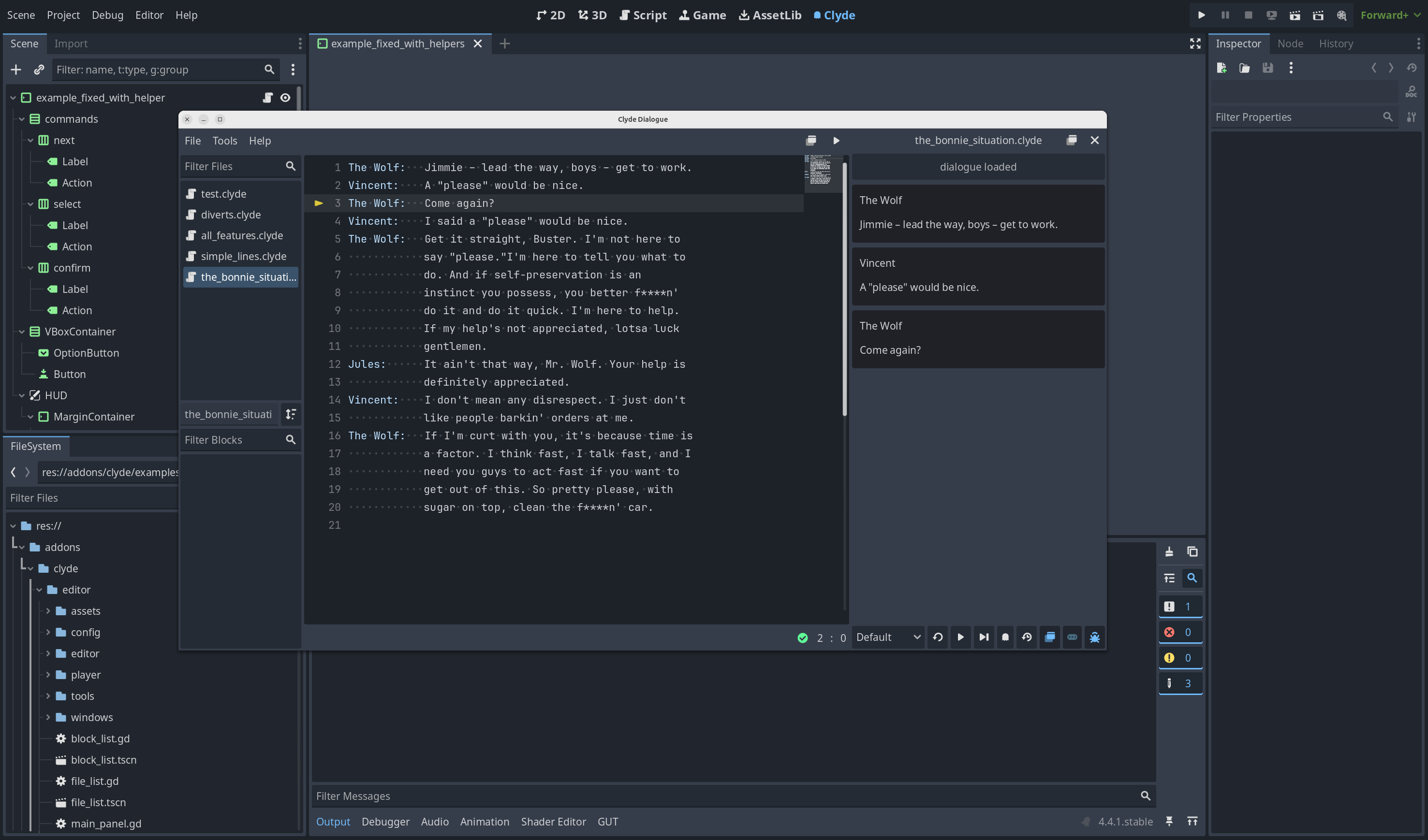Floating window example